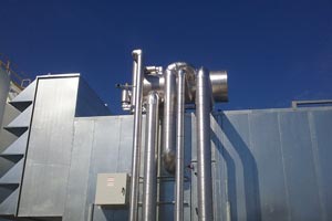 Ammonia Surge Drum and Piping for HVAC